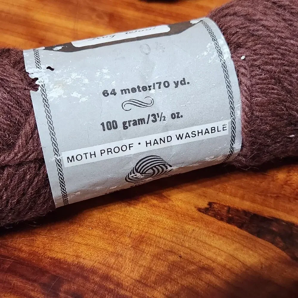 6 Skeins Yarn 100% Virgin Rug Wool Vintage Made USA 100 G 3.5 Oz 70 Yards